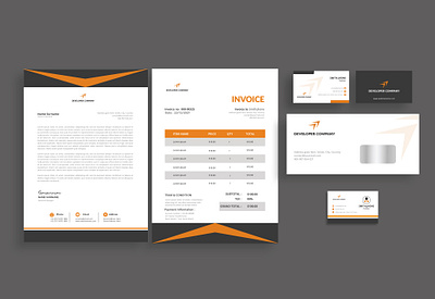 Stationary Design business card id card invoice design letterhead stationary stationary design