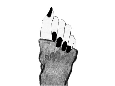Closed hand pose design graphic design illustration logo