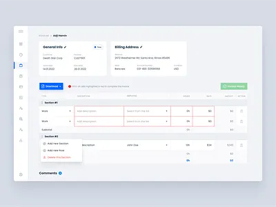 Accounting table accounting app clean dashboard minimalism minimalistic popup summary table ui ux web webdesign