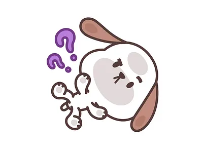 Woof? animation character dog mishax pup puppy sticker telegram woof