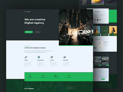 Tivency - Creative Agency Template agency blog clean corporate design figma interface layout minimal portfolio site studio team template theme ui ux web web design website