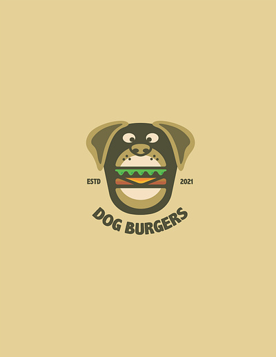 Dog Burgers Restaurant - Logo Design 3d adobe animation branding burger burgers design dog fast food graphic design illustration illustrator logo logo design motion graphics restaurant] ui vector