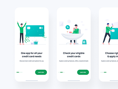 Credit Card Onboarding card credit credit card education finance app interface loan onboarding welcome