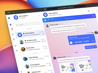Team Chat Web App chat chat dashboard clean dasboard design messenger minimal team team chat team chat dashboard ui user interface ux web app web design website