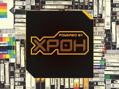 Logo for video editors branding cuberpunk digital emblem graphic design logo logotype video