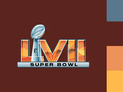Super Bowl LVII Concept american football arizona branding concept football logo nfl phoenix roman numerals super bowl trophy