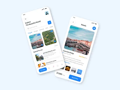 Travel mobile app design ✈ adventure app app design booking app clean design destination explore holiday ios app mobile app tourism tourist travel agency travel app traveling trip trip planner ui uiux vacation