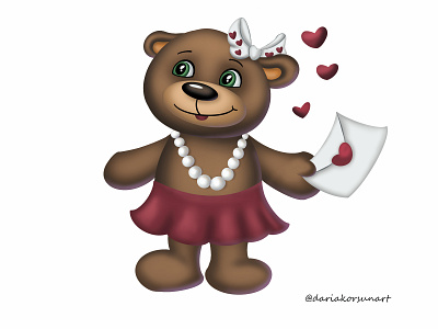 Valentine's Day. Lovely Bears. Couple Pajama Prints. For her. 2d 2dart bear branding design graphic design happyvalentinesday illustration pattern prints valentinesday