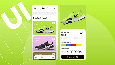 Nike App UI Design Tutorial - Figma Tutorial | UI/UX Design app design nike ui design shoes app design ui design ui design idea