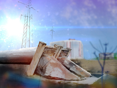 Heating pipeline in North Murino, 2021 illustration