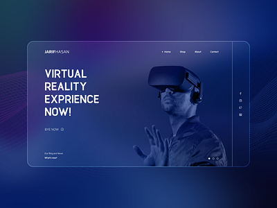 Website Design - JH | Landing page design design glass glassmorphism jarifhasanakash landing page modern reality ui virtual web website design