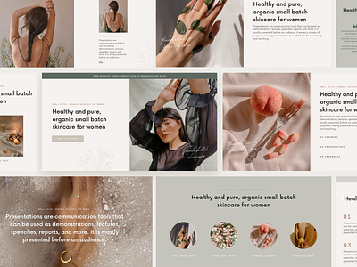 Small Batch Organic Skincare Presentation Template beauty email design feminine google slides investor deck keynote keynote design organic pitch deck presentation presentation design skin skincare womens