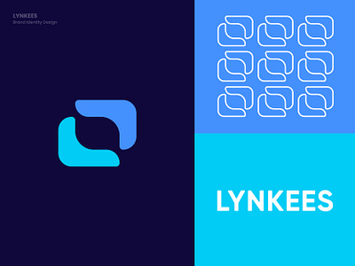 LYNKEES - Brand Mark Concept bank blue brand branding card checkout credit card finance fintech icon identity link logo logomark mark money online payment payment shared typography