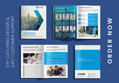 Professional company profile, business proposal, booklet design booklet design graphic design