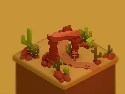 Tiny worlds: Cactus Valley 3d 3d animation 3d modelling blender design illustration