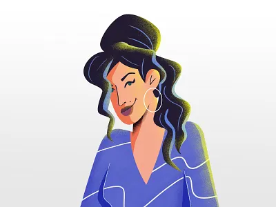 AMY amy character design design flat illustrate illustration minimal portrait vector