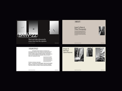 Black and white photography presentation deck design design editorial layout minimal minimalist modern photography presentation presentation design typography ui web design whitespace