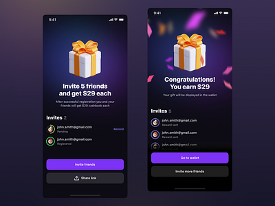 Rewards mobile UI bank banking color colorful dark figma flow gradient interface product revolut theme ui ux