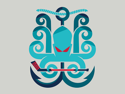 Kraken anchor ancor apparel character hockey hoodie illustration kraken nhl octopus seattle seattle kraken shirt sports