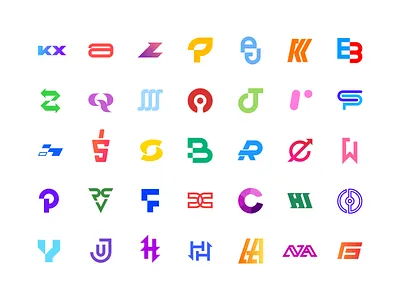 Logo Collection (colored) branding collection design graphic design logo monogram