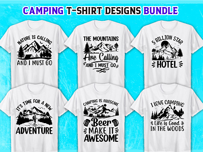 Camping SVG T-Shirt design bundle camping camping t shirt design graphic design illustration svg svg bundle svg t shirt t shirt t shirt design