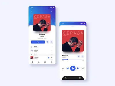 Music Player App app design ui ux