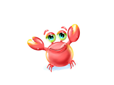 Crab illustration art branding cartoon character colorful crab design digital art digital illustration game gamedev graphic graphic design illustration illustrator logo photoshop ui web website illustration