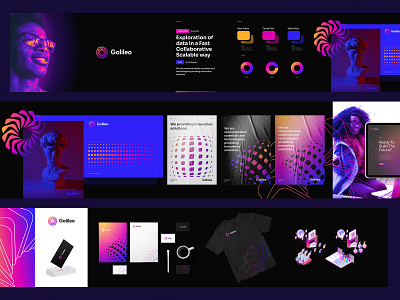 Galileo Branding ai artificial intelligence blue brand brand identity branding dark design galileo logo ml pink saas stylescape technology