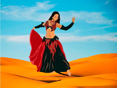 Оriental dance graphic design illustration адоб фотошоп