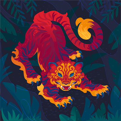 Year of the Tiger animal design illustration tiger vector