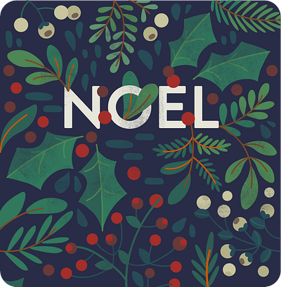 Noel Holiday Card card design greeting card illustration vector