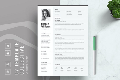 Resume Template 2 page resume branding cover letter cover letter template creative cv creative resume curriculum vitae cv cv resume cv template cv word design illustration job resume modern resume modern resume template professional resume resume for mac resume template simple resume