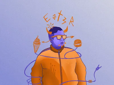 Give me some Food! illustration vector