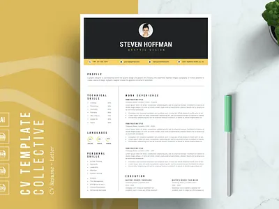 Professional CV Template | Resume 2 page resume branding cover letter cover letter template creative cv creative resume curriculum vitae cv cv resume cv template cv word illustration job resume modern resume modern resume template professional resume resume resume for mac resume template simple resume