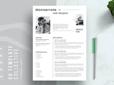 Simple Resume Template 2 page resume branding cover letter cover letter template creative cv creative resume curriculum vitae cv cv resume cv template cv word illustration job resume modern resume modern resume template professional resume resume for mac resume template simple resume simple resume template