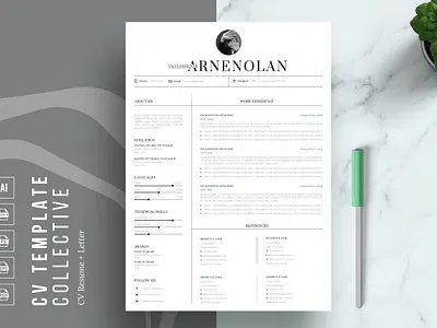 Resume Template | CV Template 2 page resume cover letter cover letter template creative cv creative resume curriculum vitae cv cv resume cv template cv word illustration job resume modern resume modern resume template motion graphics professional resume resume for mac resume template simple resume simple resume template