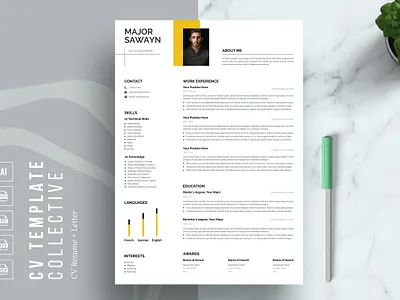 Resume Template | Cover Letter 2 page resume cover letter cover letter template creative cv creative resume curriculum vitae cv cv resume cv template cv word illustration job resume modern resume modern resume template professional resume resume resume for mac resume template simple resume simple resume template