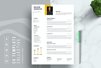 Resume Template | Cover Letter 2 page resume cover letter cover letter template creative cv creative resume curriculum vitae cv cv resume cv template cv word illustration job resume modern resume modern resume template professional resume resume resume for mac resume template simple resume simple resume template
