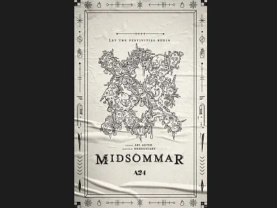 Midsommar Movie Poster adobe illustrator ari aster design horror movie design illustration illustrator midsommar poster poster design