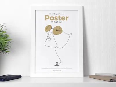 Free Elegant Poster Mockup frame mockup