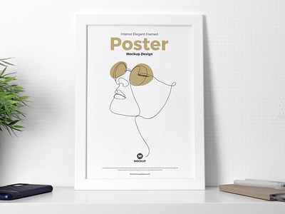 Free Elegant Poster Mockup frame mockup