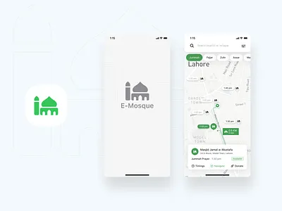 E-Mosque - Concept Screens app branding design dribbble iconography illustration logo modern gradient mosque pakistan ui