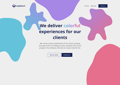 Landing Page - Daily UI 003 colorful daily ui figma landing page logo ui