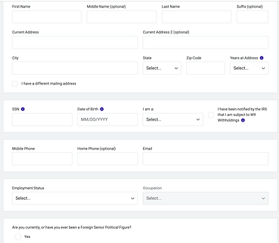 Account Form addresses b2b responsive design ux workflow