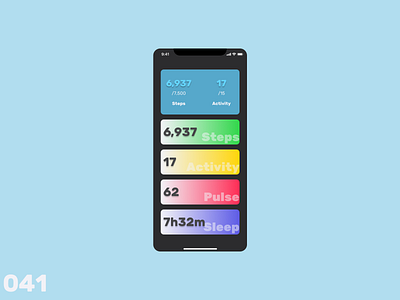 Daily UI #041 - Workout Tracker app dailyui design ui