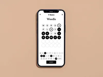 Evonna Wordle Weekly Warm Up Rebound app branding clean design flat game graphic design mature mobile mock up new york times simple sophisticated ui ux weekly warm up wordle