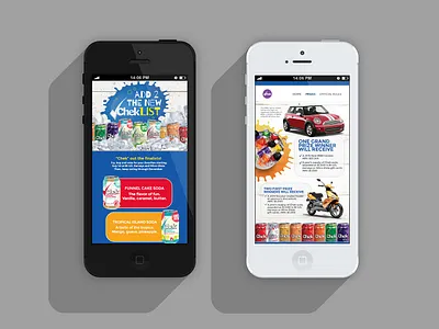 ChekList pick your flavor microsite for Winn-Dixie mobile design web design