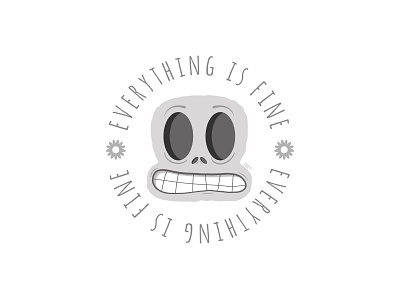 Everything is fine. ahh caseyillustrates everything is fine illustration orlando skull vector