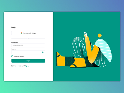 UI Illustration login app clean color colorfull concept design draw drawing flat ideia illustration login onboarding pencil procreate ui ux vector web