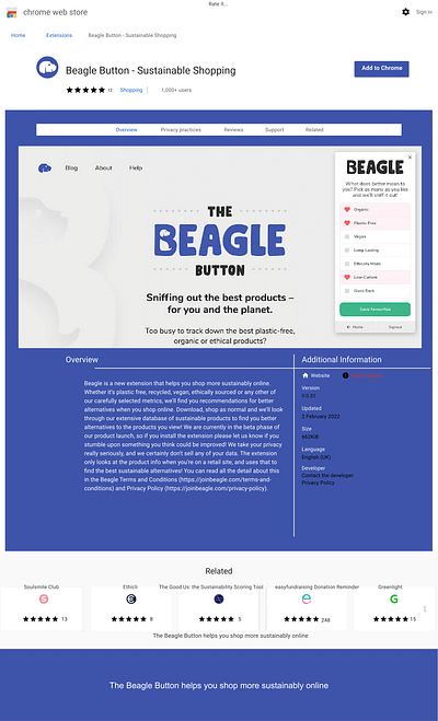 Designed a landing page for Google Chrome extension